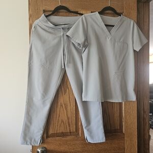 Gray Women's Scrub Set